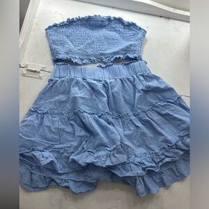 blue shine set, never worn